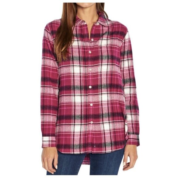 Gap Women's Boyfriend Flannel Candice Button Up Shirt Top Size S - NWT $59.95 - Picture 1 of 12